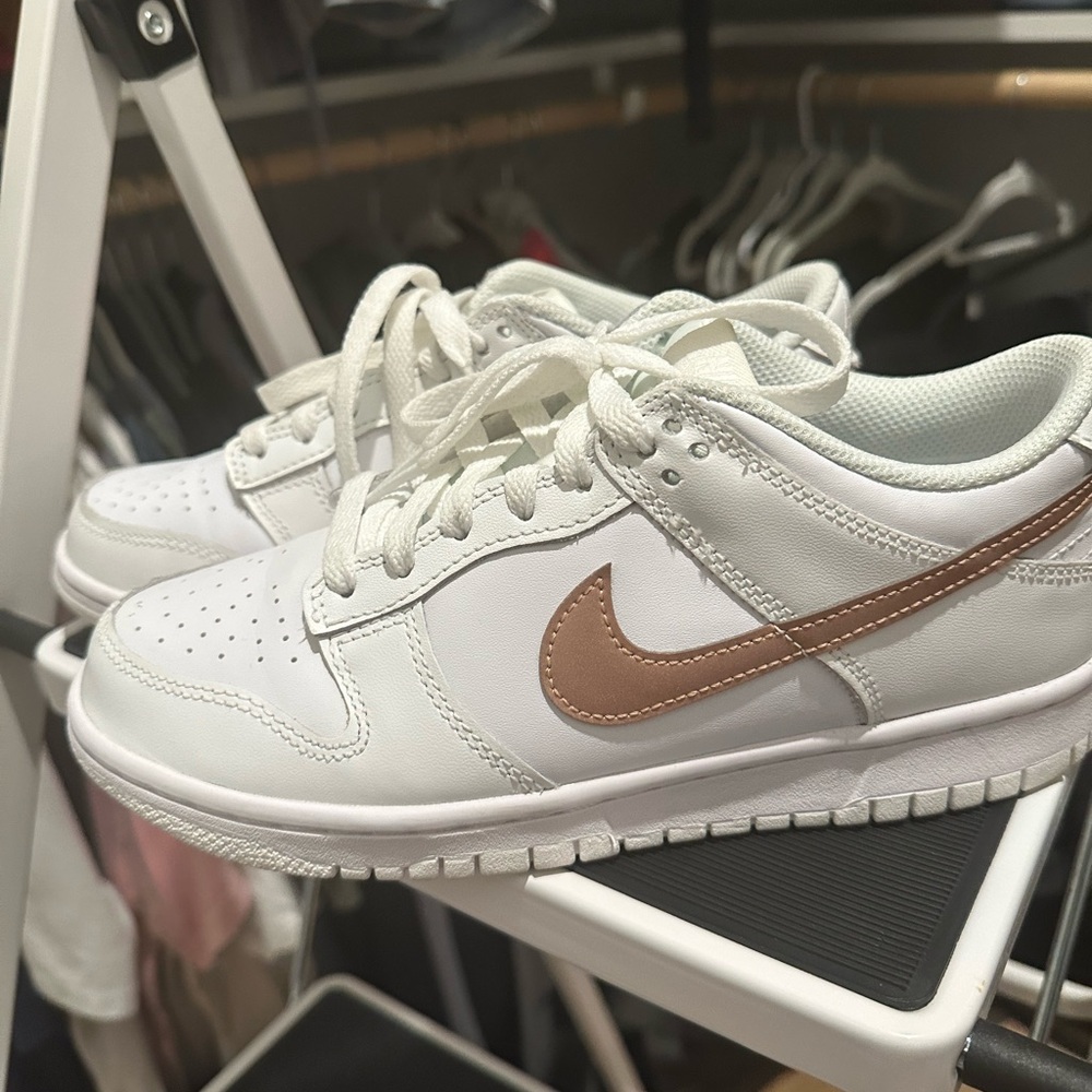 Nike White and Tan Sneakers